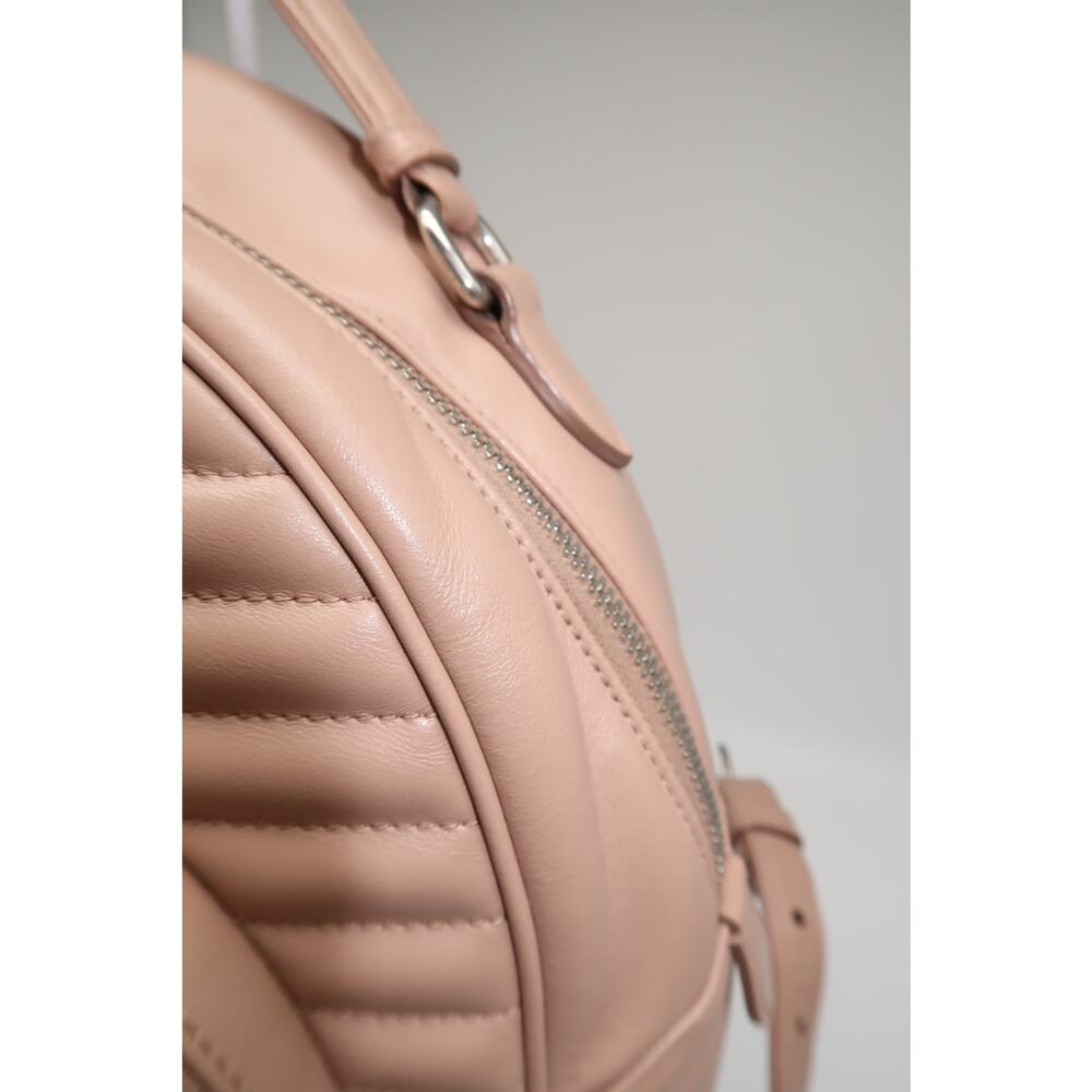 Prada Milano Diagramme Zip-Around Backpack Pink Leather Logo Accent - Picture 8 of 16